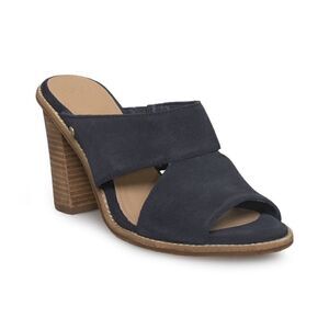 Ugg Blue Suede Leather Preppy Academia Coastal Capsule Sailor Chic Heels 8